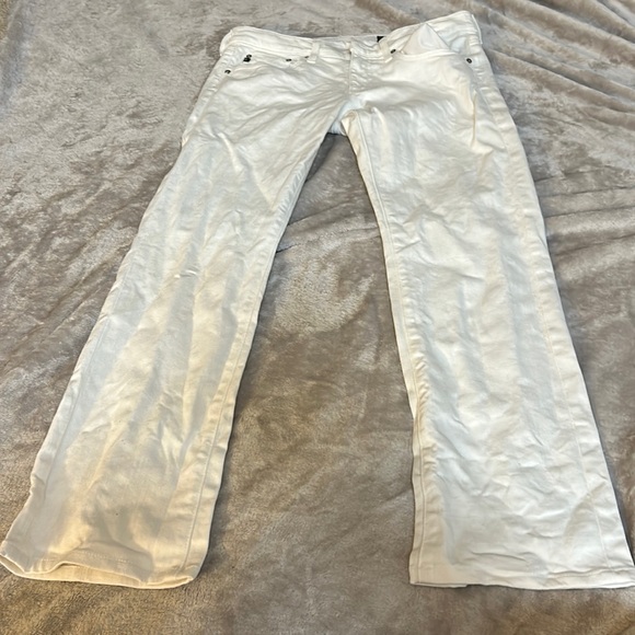 ag adriano goldschmied white related straight tomboy jean - Picture 1 of 6